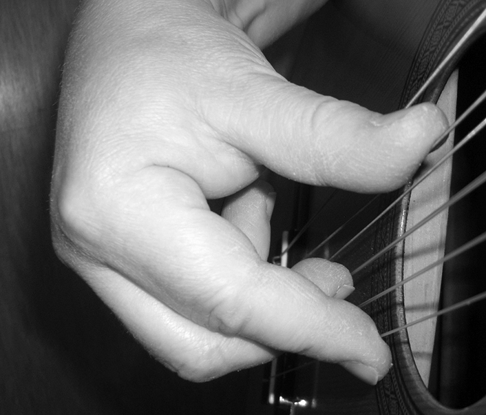Gitarre Hand SW Quadrat
